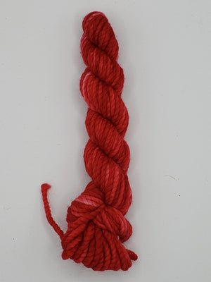 Othello Merino Mini-Skein - RED POPPY - 1100 Hand Dyed Chunky Yarn 25GR - B2