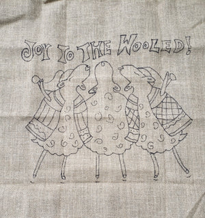 JOY TO THE WOOLED  -  Rug Hooking Pattern on Linen - Design by Jan Shade Beach