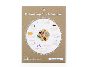 Kiriki Press - HONEYBEES - Embroidery Sampler Kit - DIY