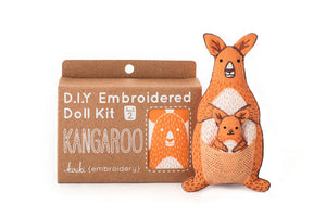 Kiriki Press - KANGAROO - Embroidery Doll Kit - DIY Plushie Level 2