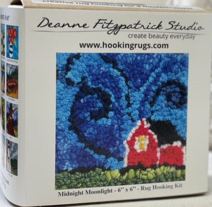 MIDNIGHT MOONLIGHT - Rug Hooking Kit 6"X 6" - Deanne Fitzpatrick Design