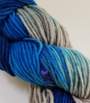Wonder Woolen - DESCENT INTO THE DEEP -  Fleece Artist Hand Dyed Yarn 4 ounces/115g