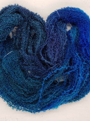 Wool Curly Locks - OCEAN - Hand Dyed Textured Yarn - Landscape Shades