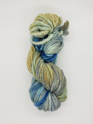 Slubby - TUNDRA -  Merino/Blue Face Leicester - Hand Dyed Textured Yarn Thick and Thin  - Variegated Shades