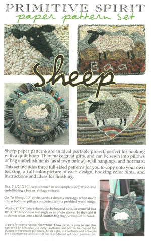 Sheep - Rug Hooking Paper Pattern