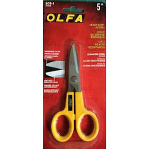 OLFA 5 inch Scissors Stainless Steel Precision Blades for Rug Hooking or other Crafts