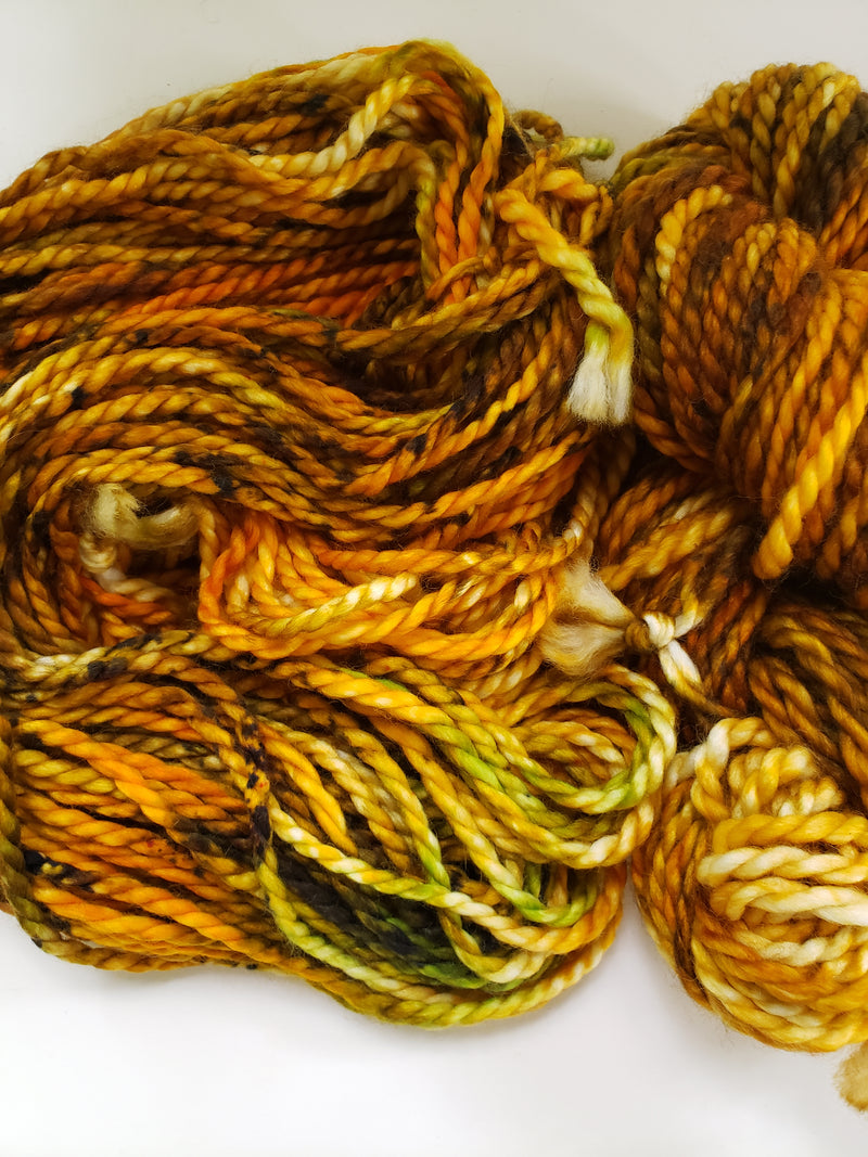 SUNFLOWERS - BIG TWISTY 2 PLY - Hand Dyed Shades of Yellow, Brown, Rus –  Red Sand Fibre Art Studio