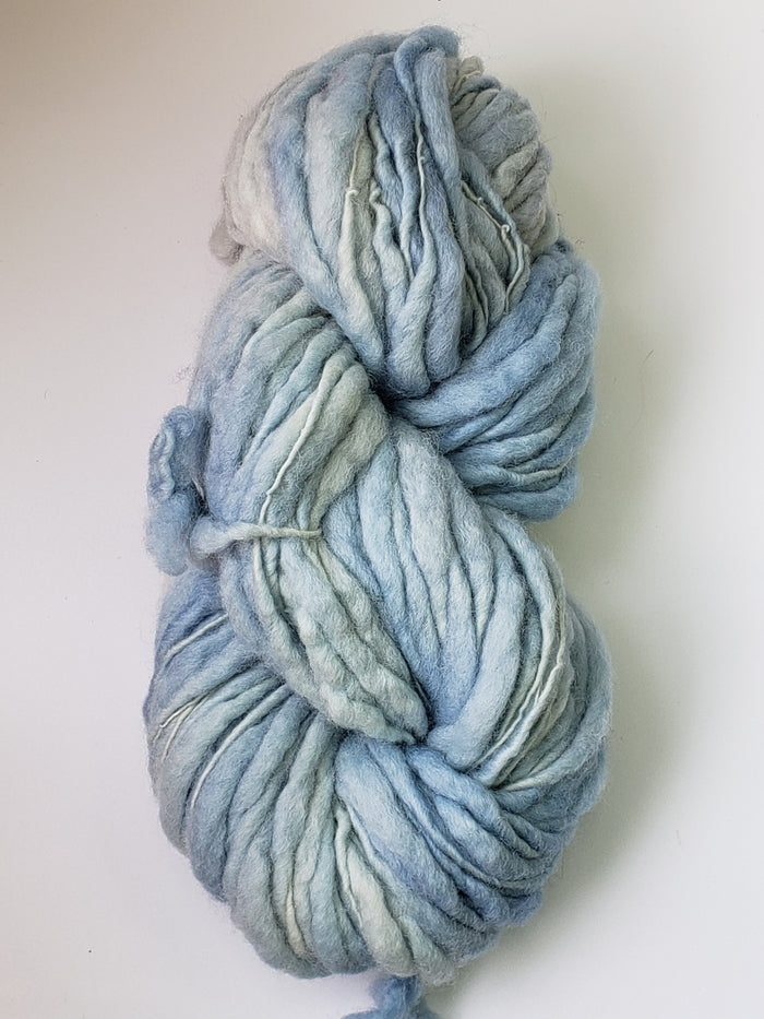 Slubby - BLUE HERON -  National Park Collection - Merino/Blue Face Leicester - Hand Dyed Textured Yarn Thick and Thin