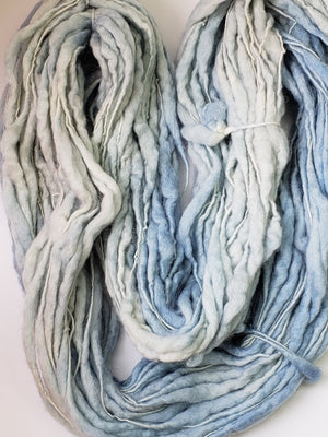Slubby - BLUE HERON -  National Park Collection - Merino/Blue Face Leicester - Hand Dyed Textured Yarn Thick and Thin