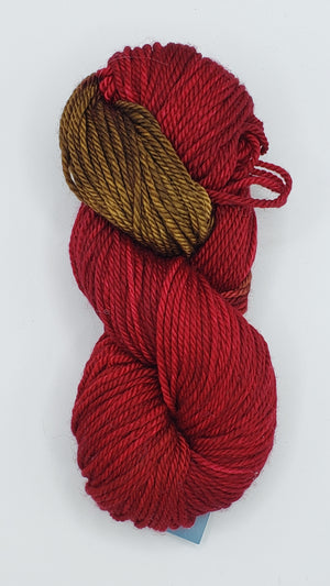 Back Country - RED MAPLE - Hand Dyed Chunky Yarn 4 ounces/125g