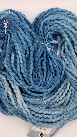 Crimp - BEAUTIFUL SKY - OOAK Hand Dyed Chunky Textured Yarn - Landscape Shades