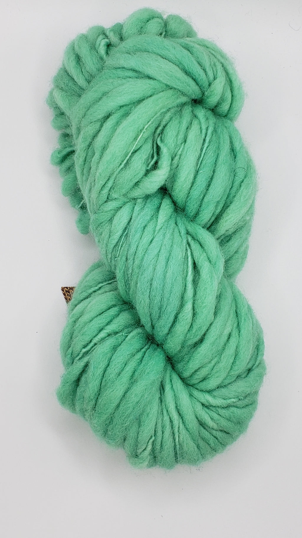 Slubby - WINTER GREEN -  OOAK Merino/Blue Face Leicester - Hand Dyed Textured Yarn Thick and Thin