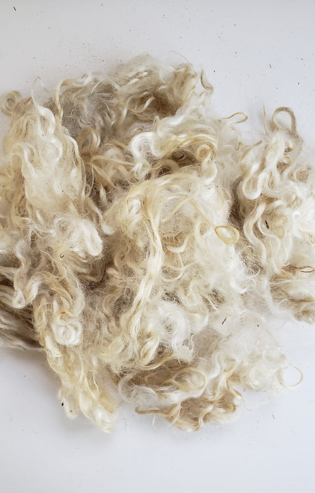 Fleece Locks - NATURAL SILKY LOCKS -  Sheep Locks 1.5 oz (40gr) - Bin1