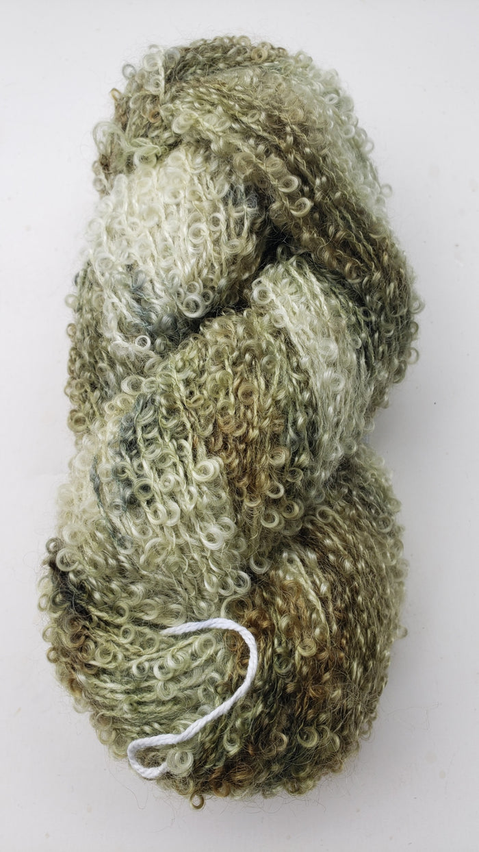 Wool Curly Locks - MEADOWVIEW - OOAK Hand Dyed Textured Yarn