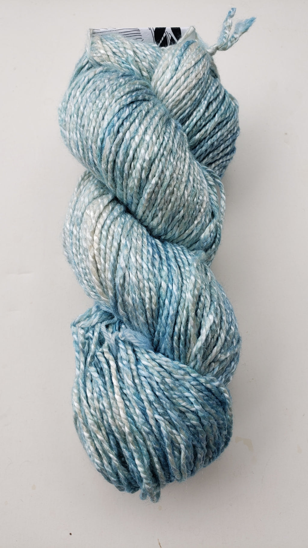 Mulberry Tussah Silk - CLOUDS - Fleece Artist Hand Dyed Yarn Nova Scotia