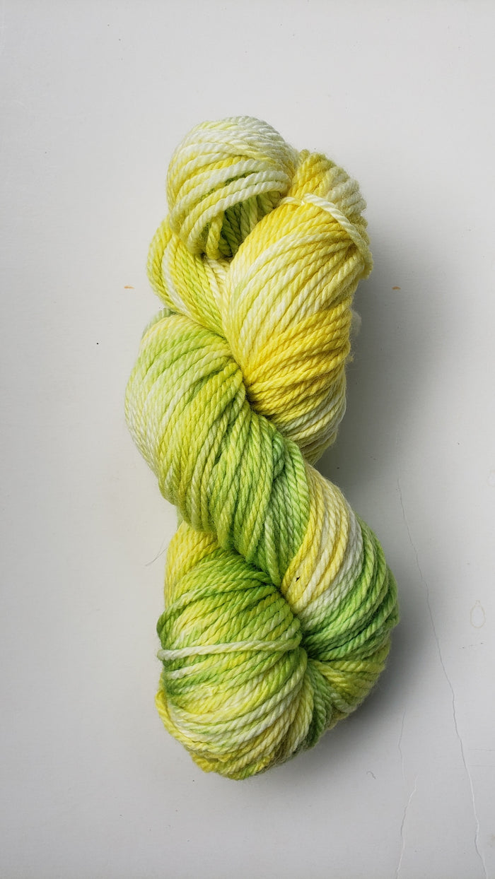 AFW -  LEMONS AND LIMES - Extra Fine Merino - Hand Dyed Worsted/Aran Weight Yarn