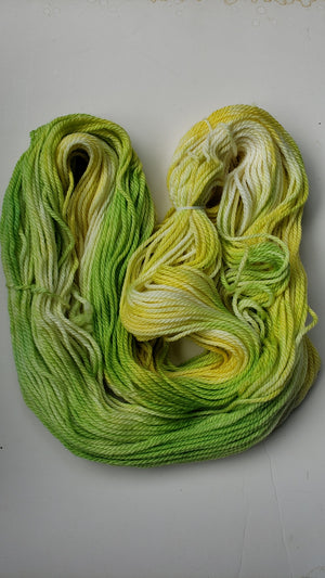 AFW -  LEMONS AND LIMES - Extra Fine Merino - Hand Dyed Worsted/Aran Weight Yarn