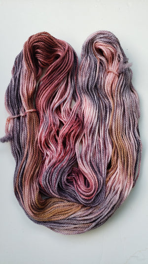 AFW -  SHADOWBLOOM - Extra Fine Merino - PINK/GREY Hand Dyed Worsted/Aran Weight Yarn