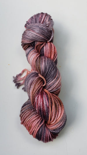 AFW -  SHADOWBLOOM - Extra Fine Merino - PINK/GREY Hand Dyed Worsted/Aran Weight Yarn