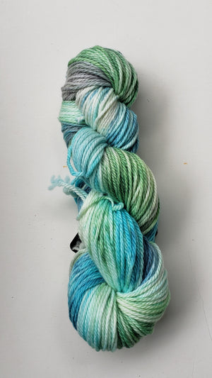 AFW -  RIPTIDE - Extra Fine Merino - Hand Dyed Worsted/Aran Weight Yarn