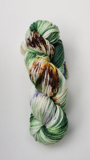 AFW -  MORE TREES PLEASE - Extra Fine Merino -  Green Hand Dyed Worsted/Aran Weight Yarn