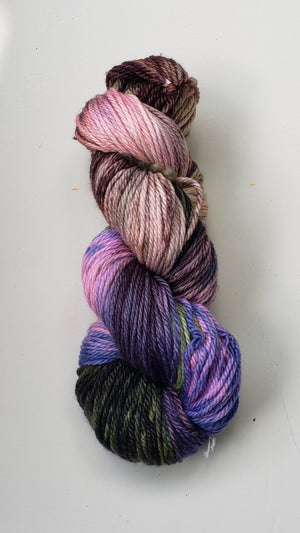 AFW -  SPRING SHOWERS - Extra Fine Merino - Hand Dyed Worsted/Aran Weight Yarn