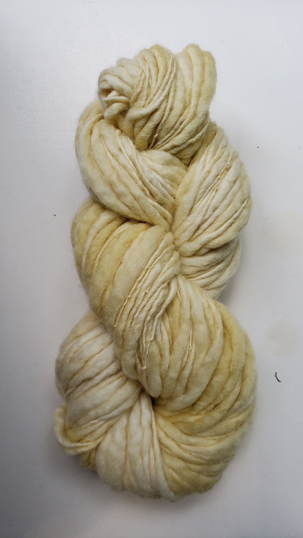 Slubby - BUTTERCREAM -  Merino/Blue Face Leicester - Hand Dyed Textured Yarn Thick and Thin