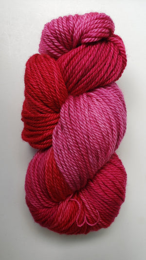 Back Country - PINK PEONY - Hand Dyed Chunky Yarn 4 ounces/125g