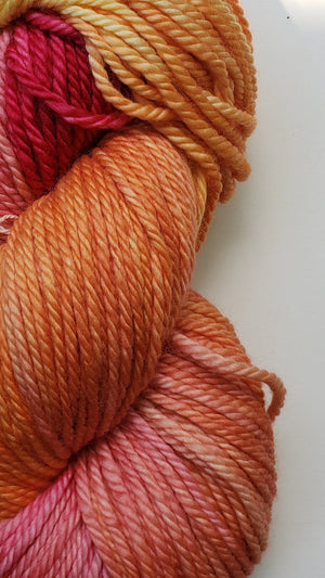 Back Country - MARIGOLDS - Hand Dyed Chunky Yarn 4 ounces/125g