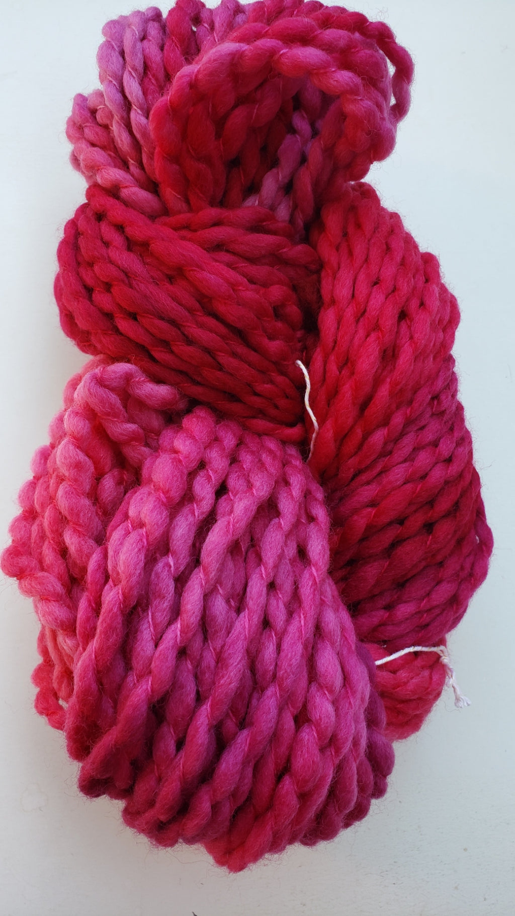 Crimp - PINK PEONY - Hand Dyed Chunky Textured Yarn - Landscape Shades