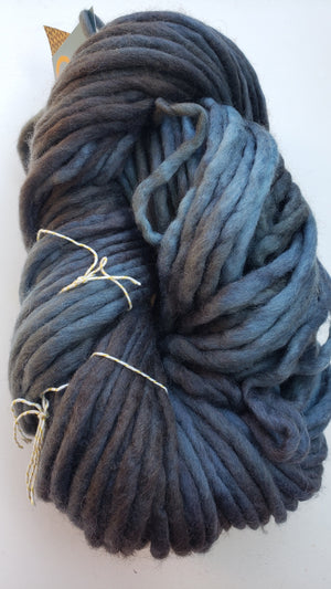 Flouf - THUNDER CLOUD - 100% Merino Chunky - OOAK Fleece Artist Hand Dyed Yarn