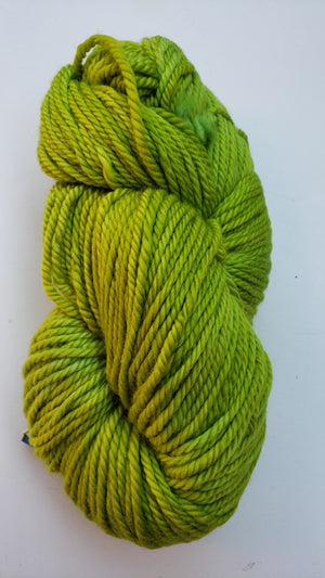 Back Country - GRANNY SMITH - Hand Dyed Chunky Yarn 4 ounces/125g