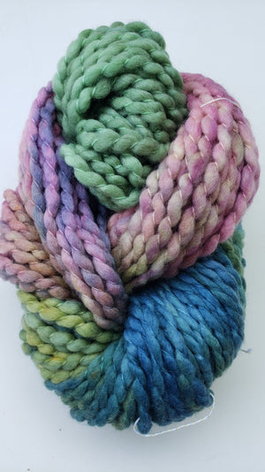 Crimp - SUMMER FIELD - OOAK - Hand Dyed Chunky Textured Yarn - Landscape Shades