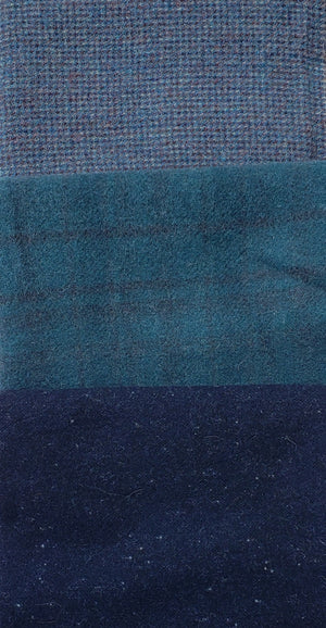 DARK BLUE SHADES 205 - Wool Bundle - 3/4 yard - 100% Wool for Rug Hooking & Wool Applique