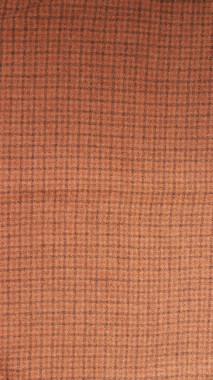 PUMPKIN PLAID- 100% Wool Fabric for Rug Hooking or Wool Applique RSS326