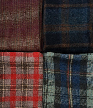 VARIETY of PLAIDS 225 - Wool Bundle - one yard - 100% Wool for Rug Hooking & Wool Applique