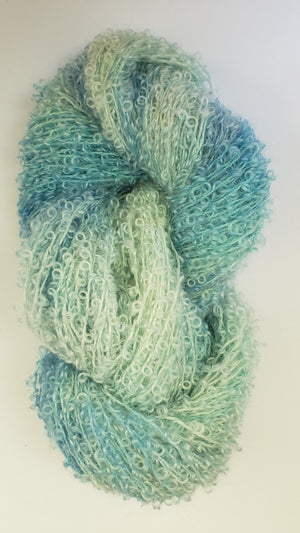 Wool Curly Locks - CLOUDS- Hand Dyed Textured Yarn - Landscape Shades