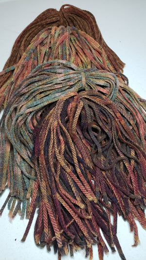 ORANGE/RUST #6 Wool Strips/Worms for Rug Hooking - 5.5 oz/160gr. - OOAK- 227