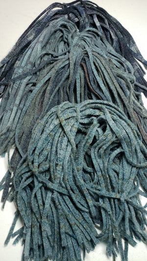 BLUE GREY #6 Wool Strips/Worms for Rug Hooking - 7.2 oz/200gr. - OOAK- 228