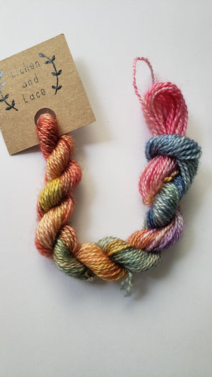 Lichen and Lace Embroidery Thread Wool/Silk - PINK