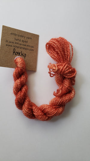 Lichen and Lace Embroidery Thread Wool/Silk - PINK