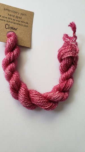 Lichen and Lace Embroidery Thread Wool/Silk - PINK