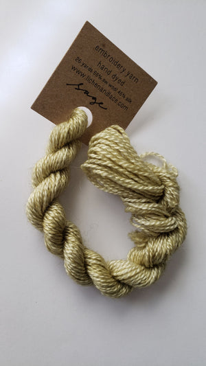Lichen and Lace Embroidery Thread Wool/Silk - GREEN
