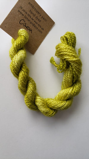 Lichen and Lace Embroidery Thread Wool/Silk - GREEN