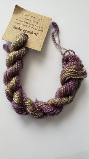 Lichen and Lace Embroidery Thread Wool/Silk - GREEN