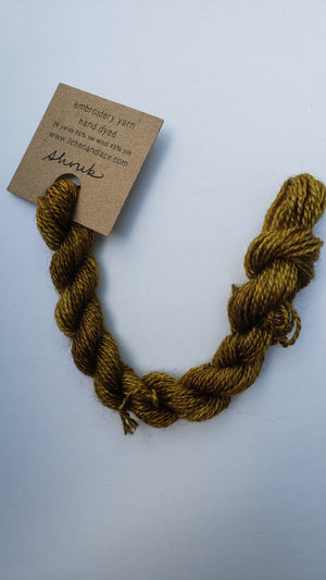 Lichen and Lace Embroidery Thread Wool/Silk - GREEN