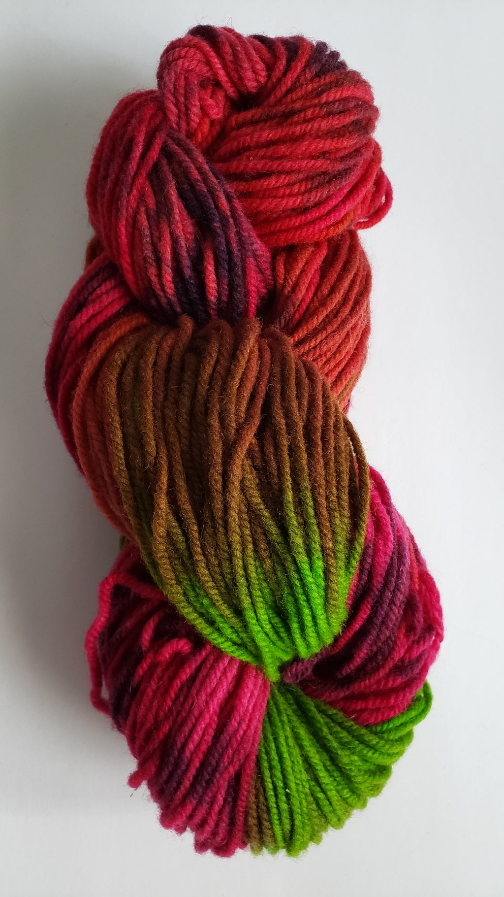 Wonder Woolen - DRAGONFRUIT - Fleece Artist Hand Dyed Yarn 4 ounces/115g