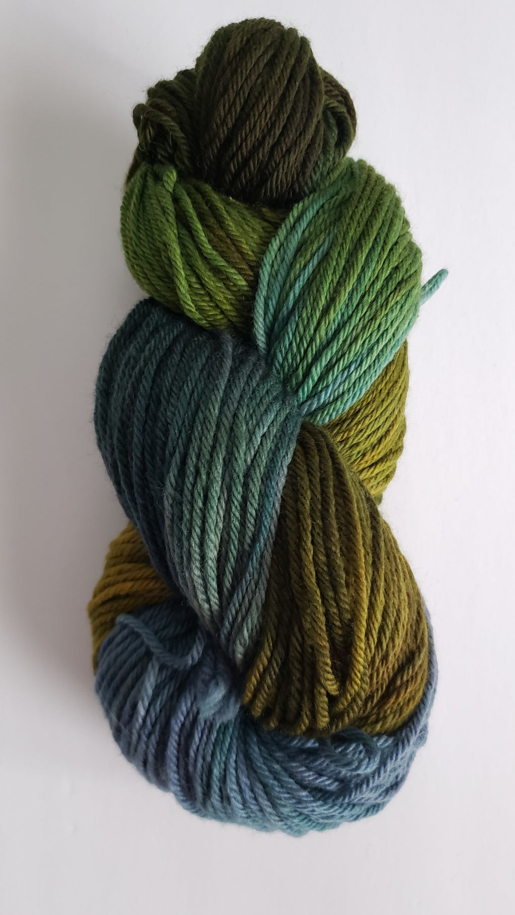 Chinook Worsted Weight - HIDDEN COVE - OOAK - 100% Organic Merino Wool Yarn - Hand Dyed