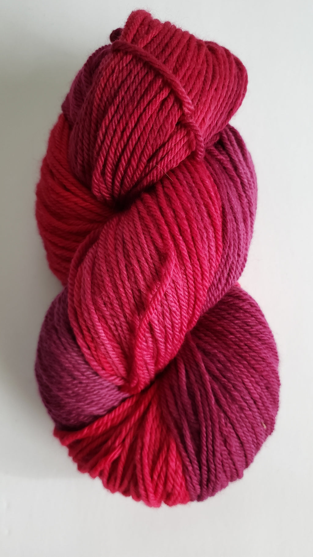 Chinook Worsted Weight - FUSCHIA - OOAK - 100% Organic Merino Wool Yarn - Hand Dyed
