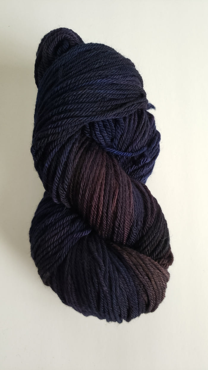 Chinook Worsted Weight - NORTH SEA - OOAK - 100% Organic Merino Wool Yarn - Hand Dyed